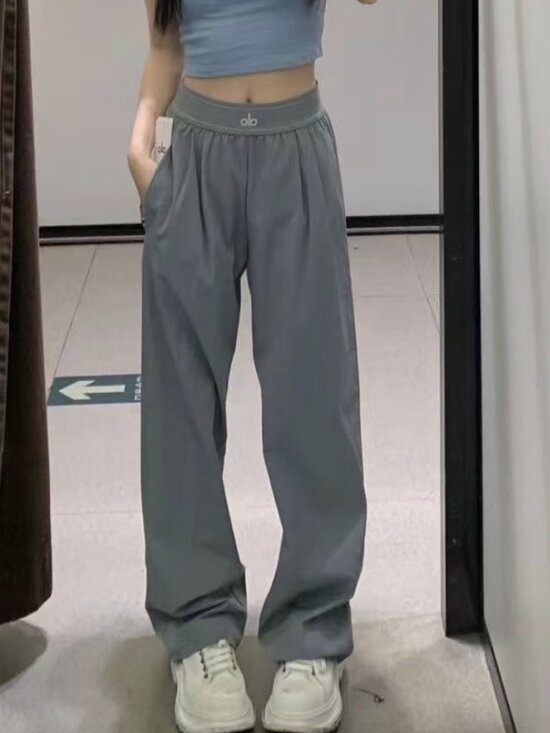 ALO Yoga Pants - NWT🎆Alo Yoga Steel Gray Wide Leg Pants Cozy Stylish Trouser (Regular)🎀